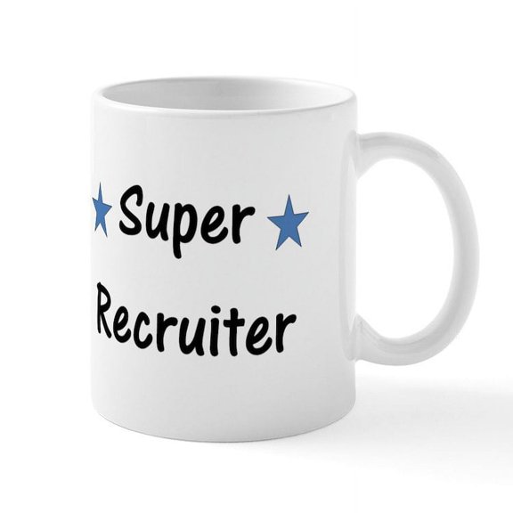 CafePress - Super Recruiter Mug - 11 oz Ceramic Mug - Novelty Coffee Tea Cup
