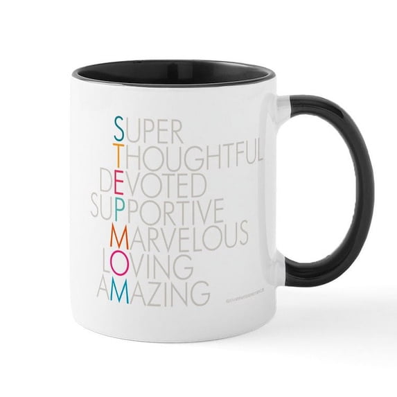 CafePress - Super Stepmom Mugs - 11 oz Ceramic Mug - Novelty Coffee Tea Cup