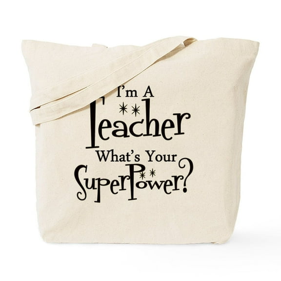 CafePress - Super Teacher Tote Bag - Unisex Canvas Tote Bag, Beige, 1-Piece
