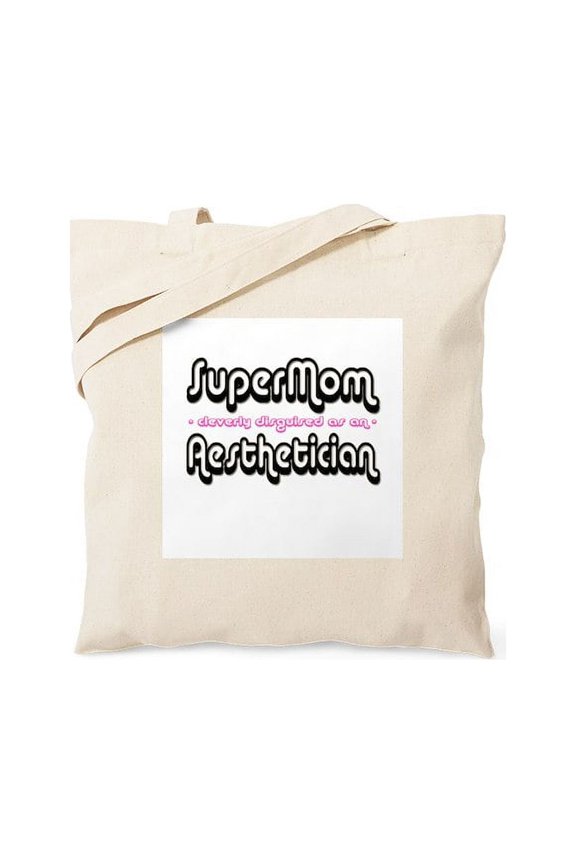 - Supermom Cleverly Disguised As An Aesthetician T - Unisex Canvas Tote Bag, Beige, 1-Piece