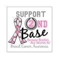 thumbnail image 1 of CafePress -  Support 2Nd Base Breast C Square Sticker 3 X 3 - Square Sticker 3" x 3", 1 of 1