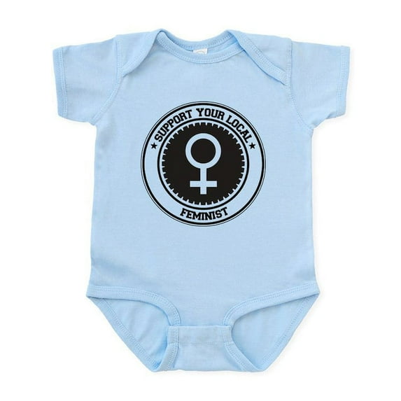 CafePress - Support Feminist Infant Bodysuit - Baby Light Bodysuit, Size Newborn - 24 Months