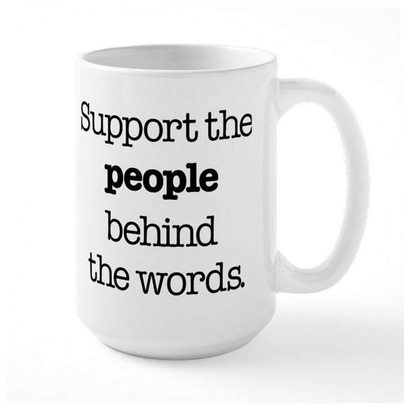 CafePress - Support Journalist - 15 oz Ceramic Large White Novelty Mug