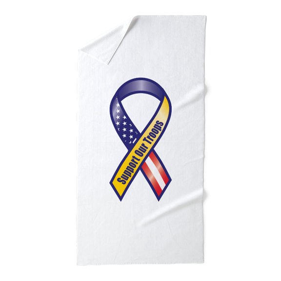 CafePress - Support Our Troops Ribbon - Large Beach Towel, Soft 30"x60" Towel with Unique Design