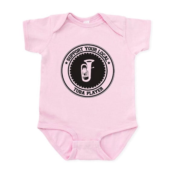 CafePress - Support Tuba Player Infant Bodysuit - Baby Light Bodysuit, Size Newborn - 24 Months