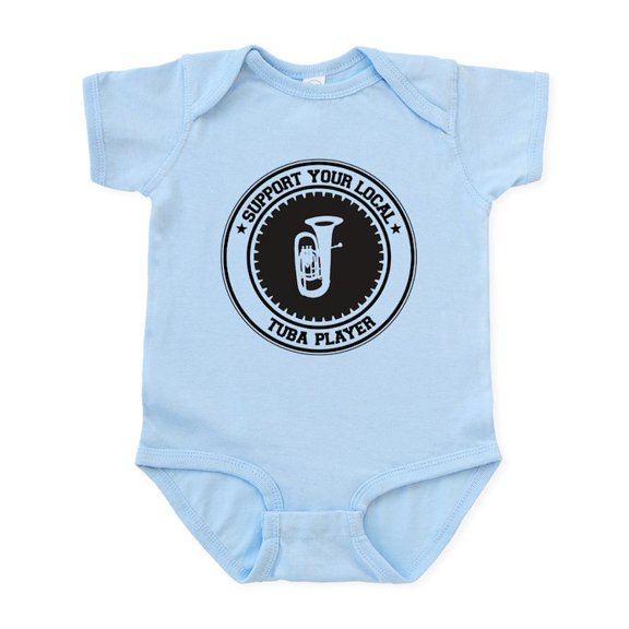 CafePress - Support Tuba Player Infant Bodysuit - Baby Light Bodysuit, Size Newborn - 24 Months