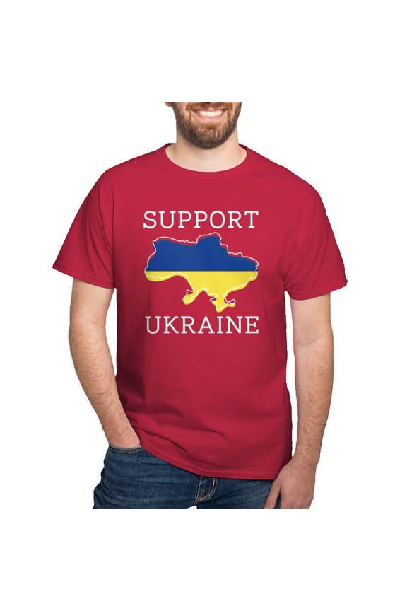 - Support Ukraine Dark T Shirt - Men's Classic Graphic Cotton T-Shirt