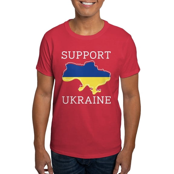 CafePress - Support Ukraine Dark T Shirt - Men's Classic Graphic Cotton T-Shirt
