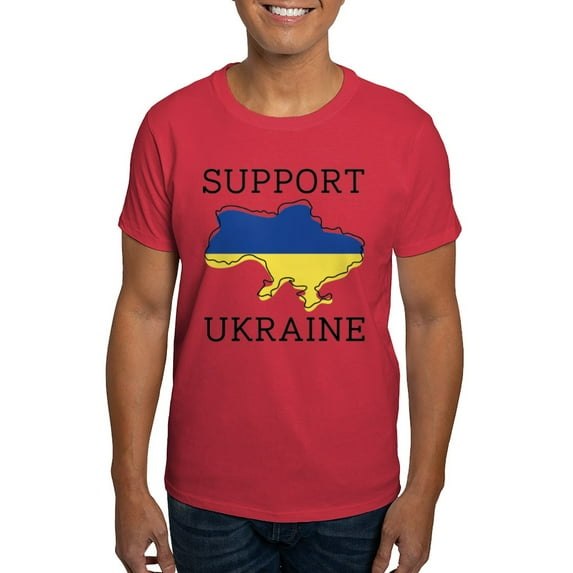 CafePress - Support Ukraine Dark T Shirt - Men's Classic Graphic Cotton T-Shirt