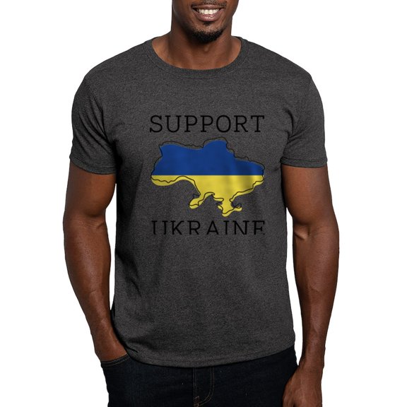 CafePress - Support Ukraine Dark T Shirt - Men's Classic Graphic Cotton T-Shirt