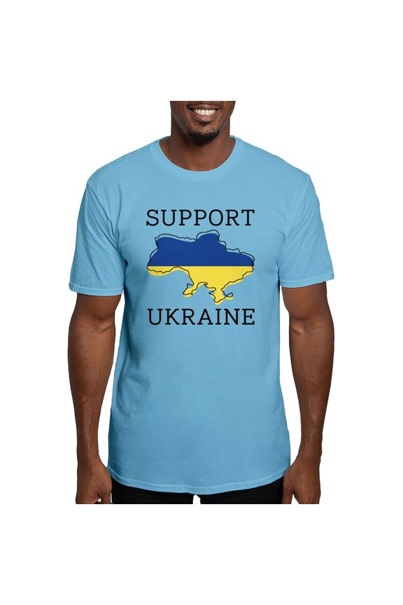 - Support Ukraine Fitted T Shirt - Fitted T-Shirt, Vintage Fit Soft Cotton Tee