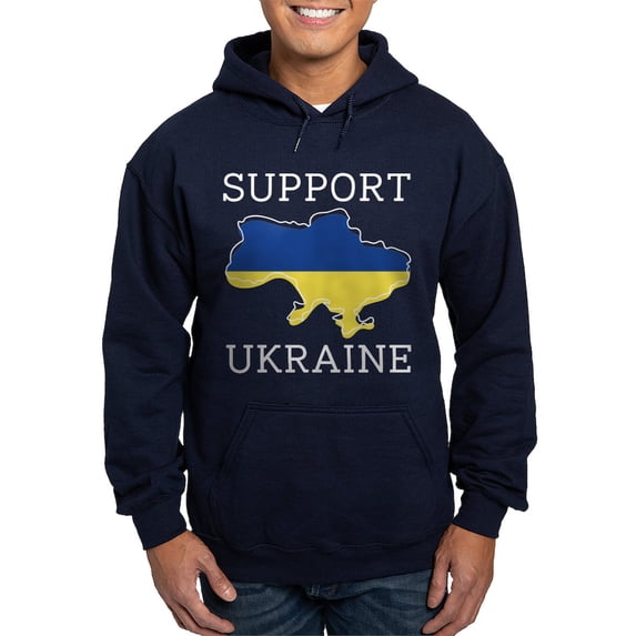 CafePress - Support Ukraine Hoodie (Dark) - Pullover Hoodie, Classic, Comfortable Hooded Sweatshirt