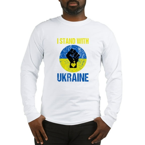 CafePress - Support Ukraine I Stand With Long Sleeve T Shirt - Unisex Cotton Long Sleeve T-Shirt