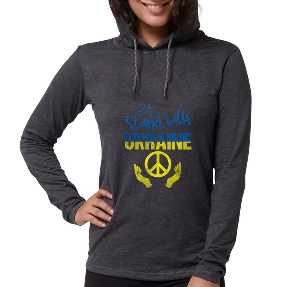 CafePress - Support Ukraine I Stand With Long Sleeve T Shirt - Womens Hooded Shirt