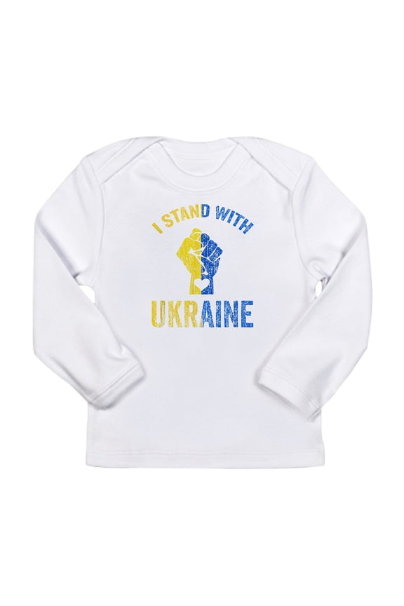 - Support Ukraine I Stand With U Long Sleeve T Shirt - Long Sleeve Infant T-Shirt