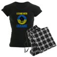 thumbnail image 1 of CafePress - Support Ukraine I Stand With Ukraine P Pajamas - Women's Short Sleeve Print T-Shirt and Pants Dark Cotton Pajama Set, 1 of 7