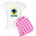 thumbnail image 1 of CafePress - Support Ukraine I Stand With Ukraine P Pajamas - Women's Short Sleeve Print T-Shirt and Pants Light Cotton Pajama Set, 1 of 7
