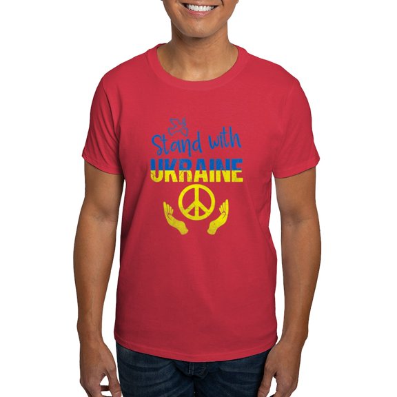 CafePress - Support Ukraine I Stand With Ukraine P T Shirt - Men's Classic Graphic Cotton T-Shirt