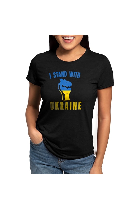 - Support Ukraine I Stand With Ukraine P T Shirt - Womens Tri-blend T-Shirt