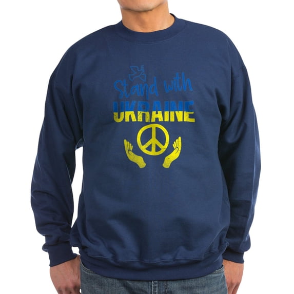 CafePress - Support Ukraine I Stand With Ukraine Sweatshirt - Classic Crew Neck Sweatshirt