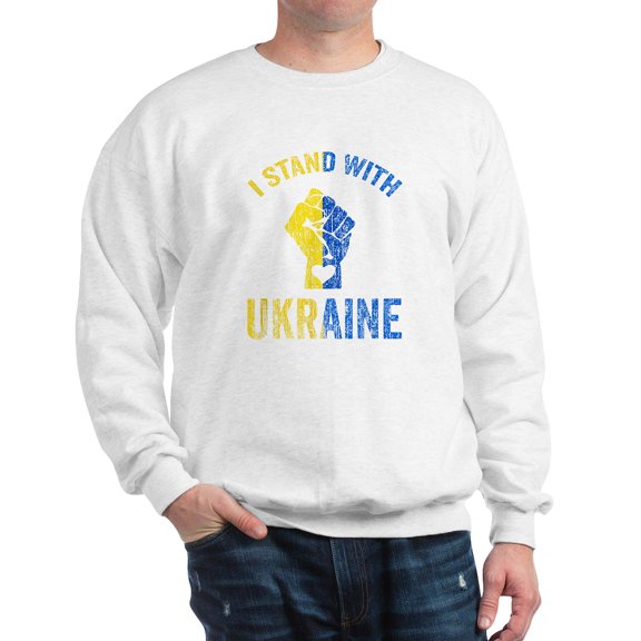 CafePress - Support Ukraine I Stand With Ukraine Uk Sweatshirt - Crew Neck Sweatshirt