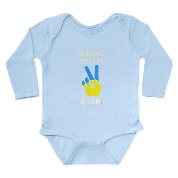 CafePress - Support Ukraine I Stand With Ukraine Ukr Body Suit - Long Sleeve Cotton Baby Bodysuit
