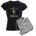 thumbnail image 1 of CafePress - Support Ukraine I Stand With Ukraine Ukrai Pajamas - Women's Short Sleeve Print T-Shirt and Pants Dark Cotton Pajama Set, 1 of 7