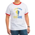 thumbnail image 1 of CafePress - Support Ukraine I Stand With Ukraine Ukrai T Shirt - 100% Cotton Ringed T-Shirt, 1 of 4