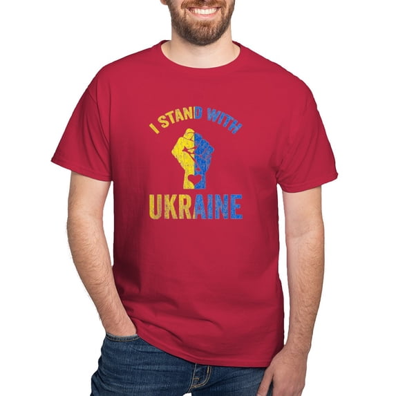 CafePress - Support Ukraine I Stand With Ukraine Ukrai T Shirt - Men's Classic Graphic Cotton T-Shirt