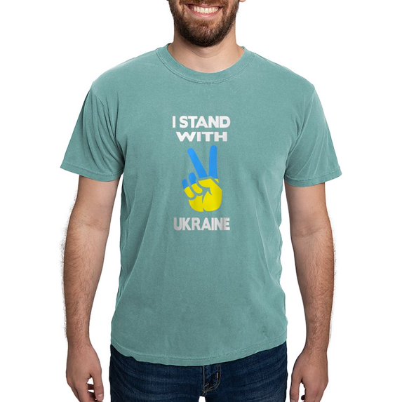 CafePress - Support Ukraine I Stand With Ukraine Ukrai T Shirt - Mens Comfort Colors Shirt
