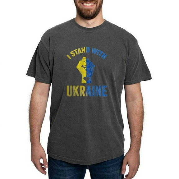 CafePress - Support Ukraine I Stand With Ukraine Ukrai T Shirt - Mens Comfort Colors Shirt