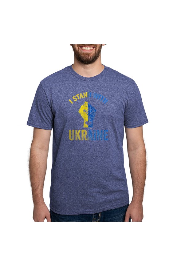 - Support Ukraine I Stand With Ukraine Ukrai T Shirt - Mens Tri-blend T-Shirt