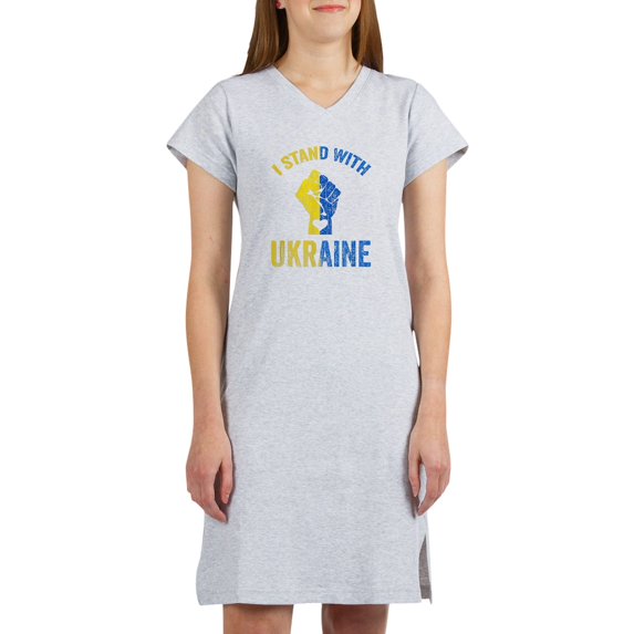 CafePress - Support Ukraine I Stand With Ukraine Ukrai T Shirt - Women's Nightshirt