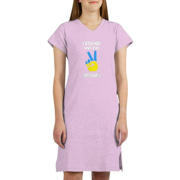 CafePress - Support Ukraine I Stand With Ukraine Ukrai T Shirt - Women's Nightshirt