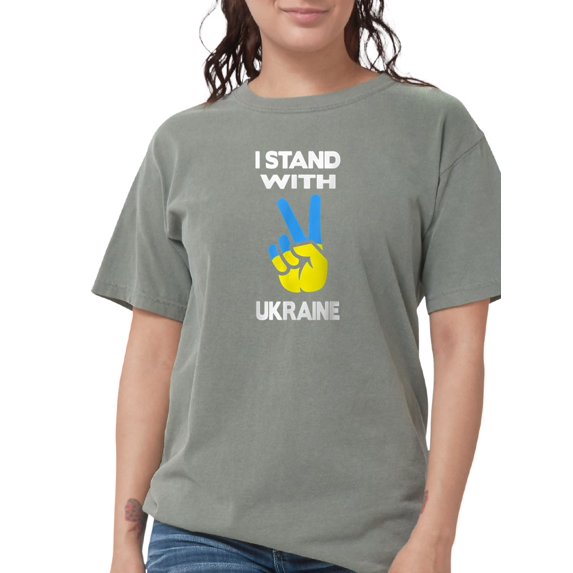 CafePress - Support Ukraine I Stand With Ukraine Ukrai T Shirt - Womens Comfort Colors® Shirt