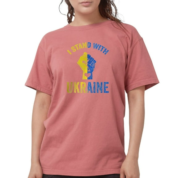 CafePress - Support Ukraine I Stand With Ukraine Ukrai T Shirt - Womens Comfort Colors® Shirt