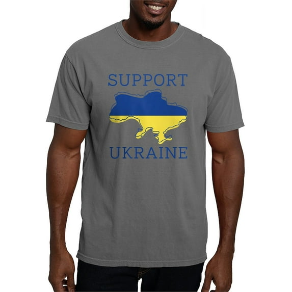 CafePress - Support Ukraine Mens Comfort Colorsâ® Shirt - Mens Comfort Colors Shirt