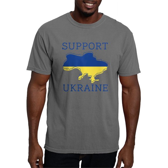 CafePress - Support Ukraine Mens Comfort Colorsâ® Shirt - Mens Comfort Colors Shirt