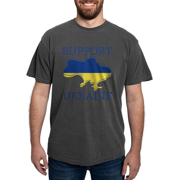 CafePress - Support Ukraine Mens Comfort Colorsâ® Shirt - Mens Comfort Colors Shirt