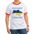thumbnail image 1 of CafePress - Support Ukraine Ringer T - 100% Cotton Ringed T-Shirt, 1 of 4