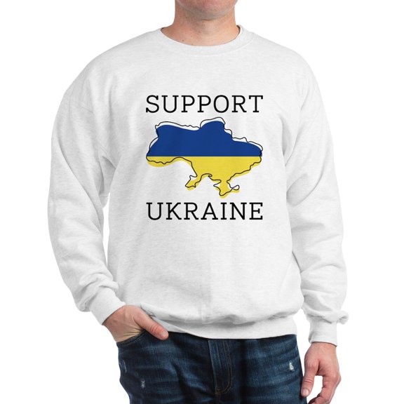 CafePress - Support Ukraine Sweatshirt - Crew Neck Sweatshirt