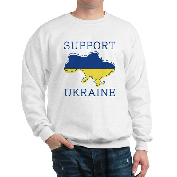 CafePress - Support Ukraine Sweatshirt - Crew Neck Sweatshirt