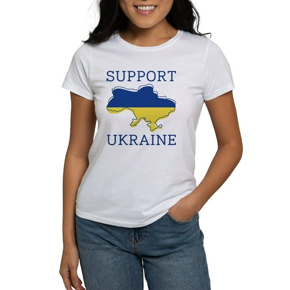 CafePress - Support Ukraine Women's T Shirt - Women's Classic T-Shirt