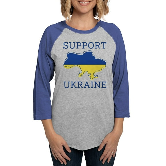 CafePress - Support Ukraine - Womens Baseball Tee