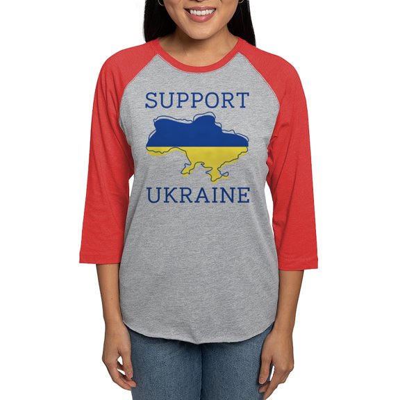 CafePress - Support Ukraine - Womens Baseball Tee
