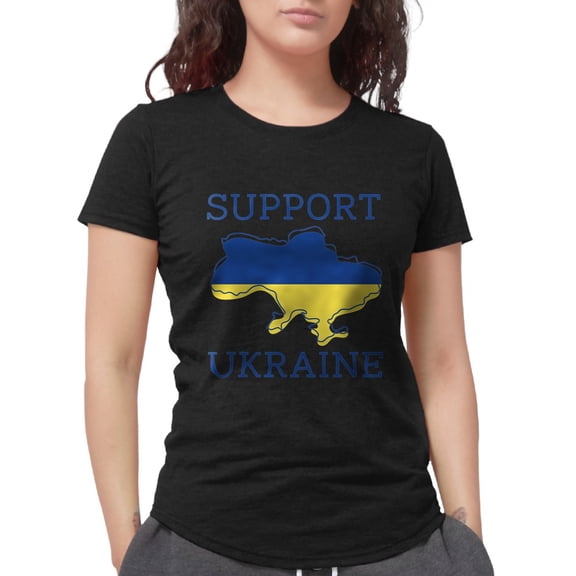 CafePress - Support Ukraine Womens Tri Blend T Shirt - Womens Tri-blend T-Shirt