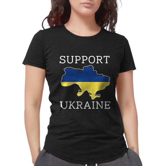 CafePress - Support Ukraine Womens Tri Blend T Shirt - Womens Tri-blend T-Shirt