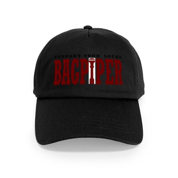 CafePress - Support Your Local Bagpiper Cap - Adjustable 100% Brushed Unisex Casual Cotton Baseball Cap, Beige, 1