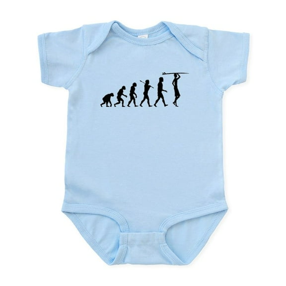 CafePress - Surf Evolution Infant Bodysuit - Baby Light Bodysuit, Size Newborn - 24 Months