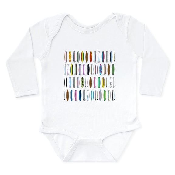 CafePress - Surfboards Long Sleeve Infant Bodysuit - Long Sleeve Cotton Baby Bodysuit
